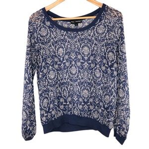 Mason + Mackenzie blue/white top, Lg
